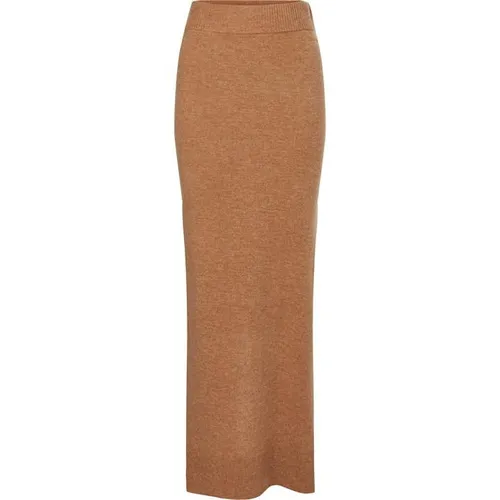 Calvin Klein Recycled Wool Fitted Midi Skirt - Cream