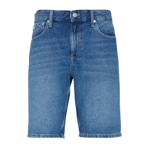 Calvin Klein , Regular Denim Medio Bermuda Shorts ,Blue male, Sizes: