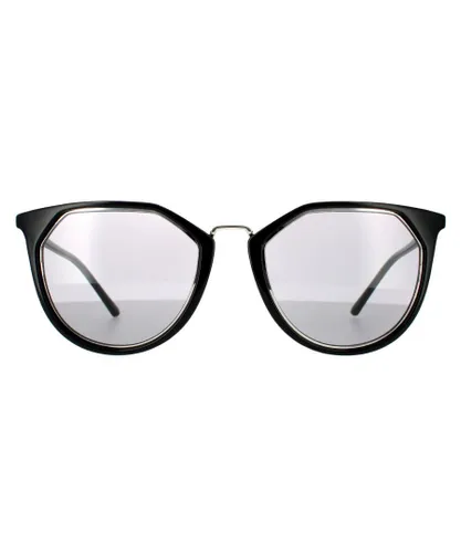 Calvin Klein Round Womens Black Grey Sunglasses - One