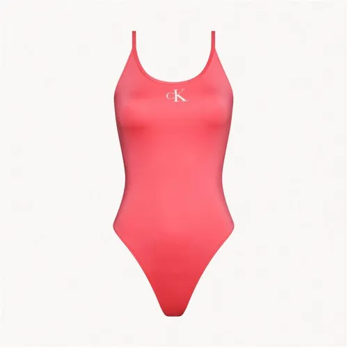 Calvin Klein Scoop Back One-Piece Swimsuit - Pink