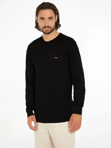 Calvin Klein Silk Cotton Blend Jumper - Black - Male