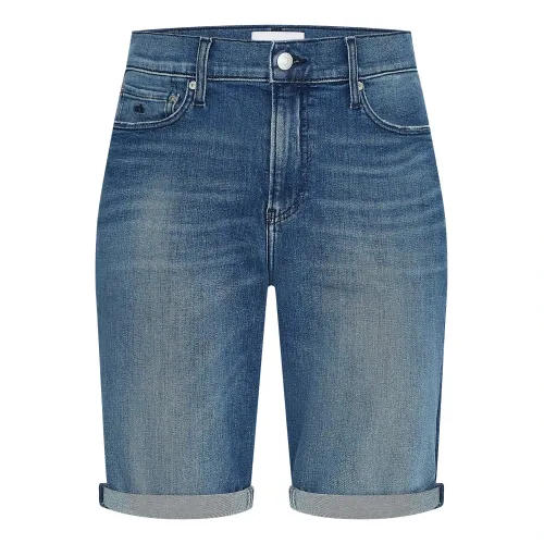 Calvin Klein , Slim Denim Shorts in Medium Blue ,Blue male, Sizes: