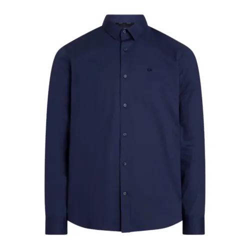 Calvin Klein , Slim Fit Poplin Shirt ,Blue male, Sizes: