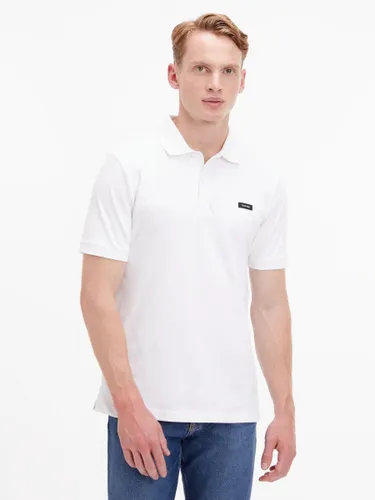 Calvin Klein Slim Stretch Pique Polo Shirt - Bright White - Male