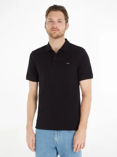 Calvin Klein Slim Stretch Pique Polo Shirt - Ck Black - Male