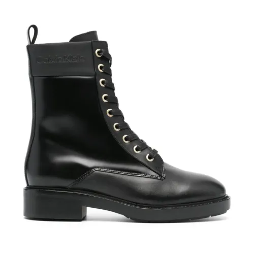 Calvin Klein , Sole combat boot wl ,Black female, Sizes: