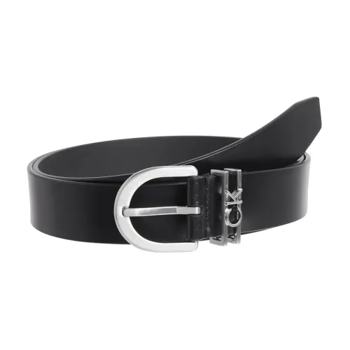 Calvin Klein , Sophisticated Leather Loop Belt ,Black female, Sizes: