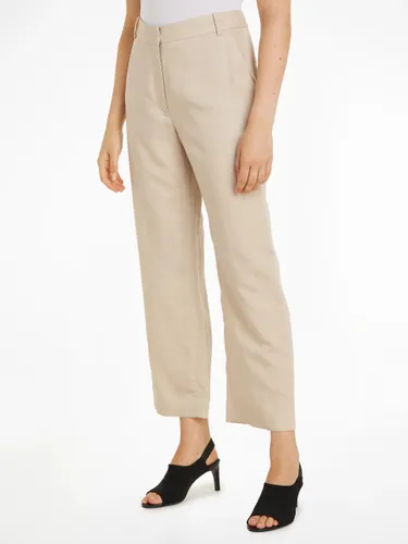 Calvin Klein Straight Cropped Trousers, Peyote - Peyote - Female