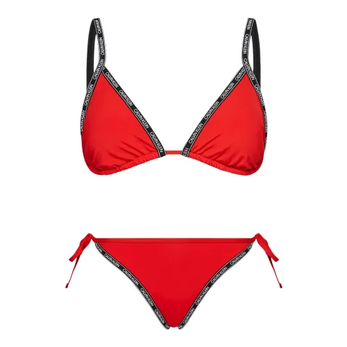 Calvin Klein , Stylish Bikini Set ,Red female, Sizes:
