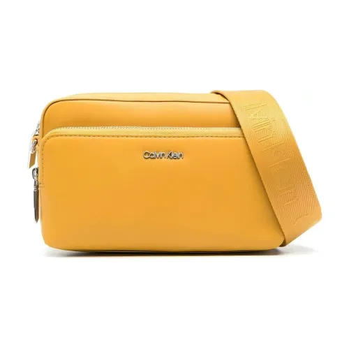 Calvin Klein , Stylish Gold Cross Body Bag ,Yellow female, Sizes: ONE SIZE