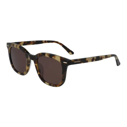 Calvin Klein , Stylish Sunglasses in Light Havana/Brown ,Brown unisex, Sizes:
