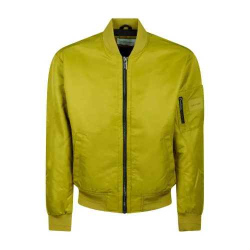 Calvin Klein , Tuscan Olive Nylon Jacket ,Green male, Sizes: