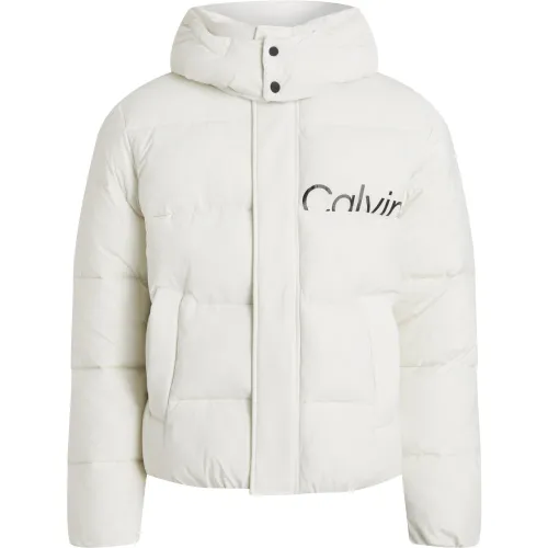 Calvin Klein , White Outerwear Jacket for Men ,White male, Sizes: