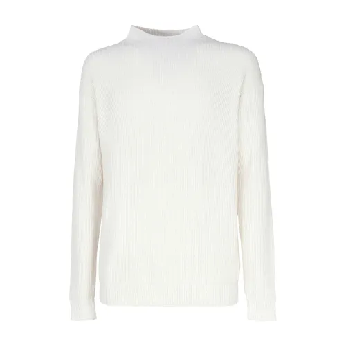 Calvin Klein , White Sweaters with 98% Cotton ,Beige male, Sizes: