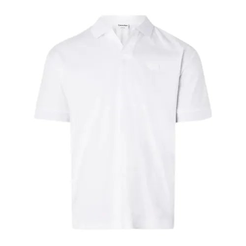 Calvin Klein , White T-shirts and Polos for Men ,White male, Sizes: