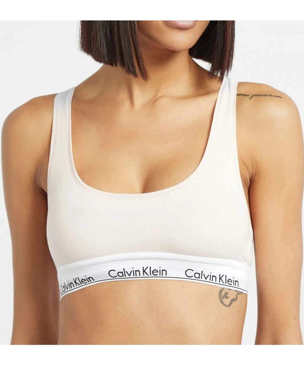 Calvin Klein Womens 0000F3785E Modern Cotton Bralette Bra - Pink