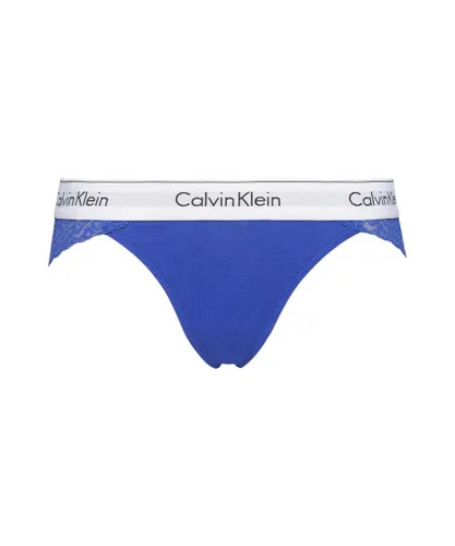 Calvin Klein Womens 000QF4584E Modern Cotton Brief - Blue Elastane