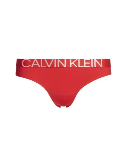 Calvin Klein Womens 000QF5184E 1981 Thong - Red Elastane