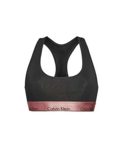 Calvin Klein Womens 000QF5579E Unlined Bralette Bra - Black