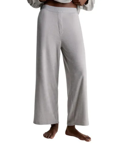 Calvin Klein Womens 000QS7024E Cosy Lounge Pyjama Pants - Grey Cotton