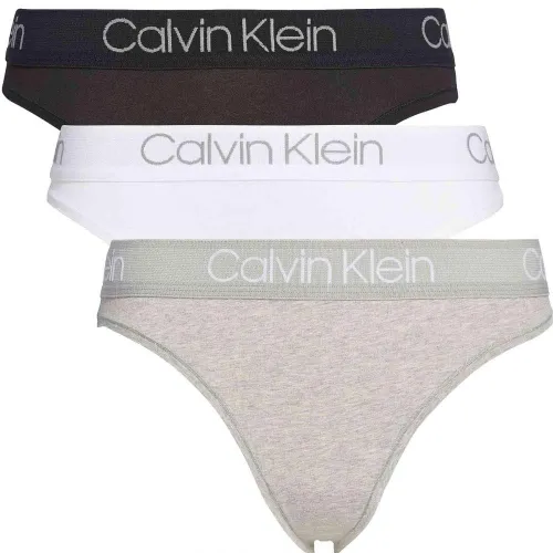 Calvin Klein Women's 3PK HIGH Leg Tanga 000QD3758E Giftpacks