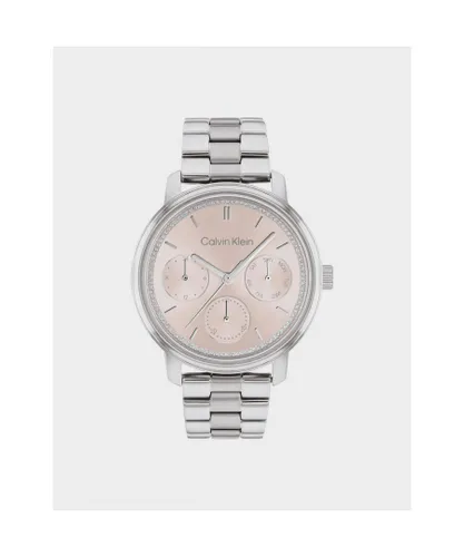 Calvin Klein Womens Accessories Shimmer Watch in Silver Stainless Steel - One Size