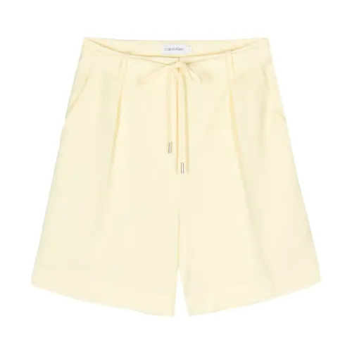 Calvin Klein , Womens Clothing Shorts Yellow Ss24 ,Yellow female, Sizes: