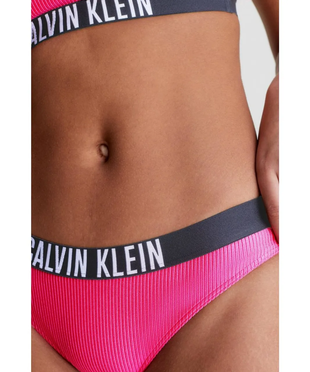 Calvin Klein Womens KW0KW01986 Intense Power Classic Bikini Briefs - Fuchsia Polyamide
