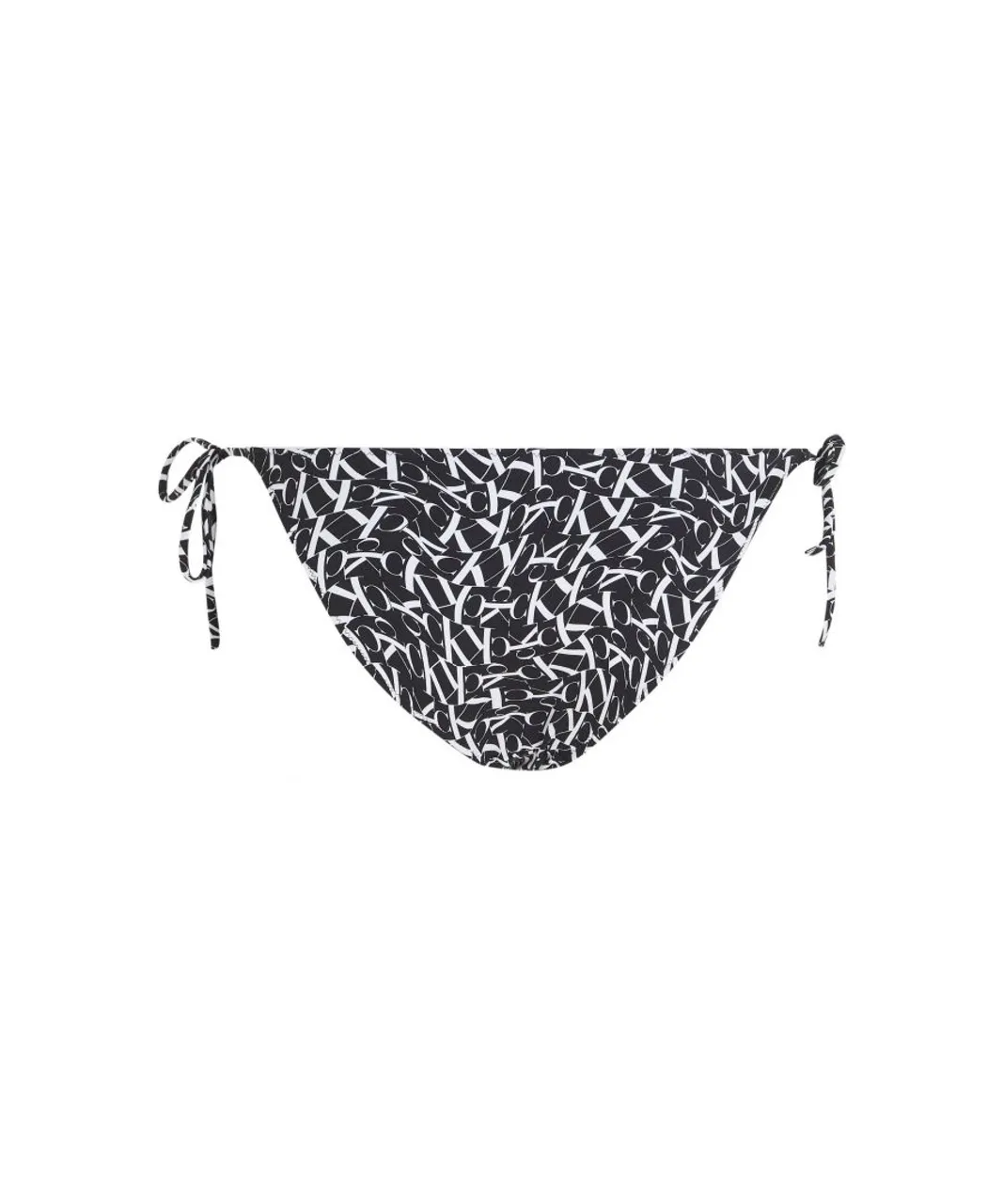 Calvin Klein Womens KW0KW02084 Tie Side Bikini Briefs - Black Nylon