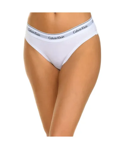 Calvin Klein Womens Pack 3 Bikini Briefs - White Cotton