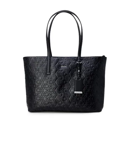 Calvin Klein WoMens Print Handbag in Black - One Size