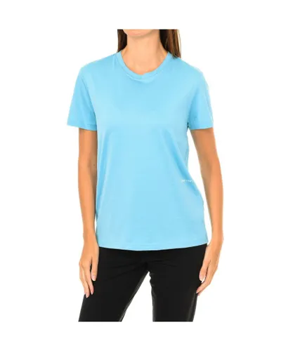 Calvin Klein Womens Short Sleeve T-shirt - Blue Cotton