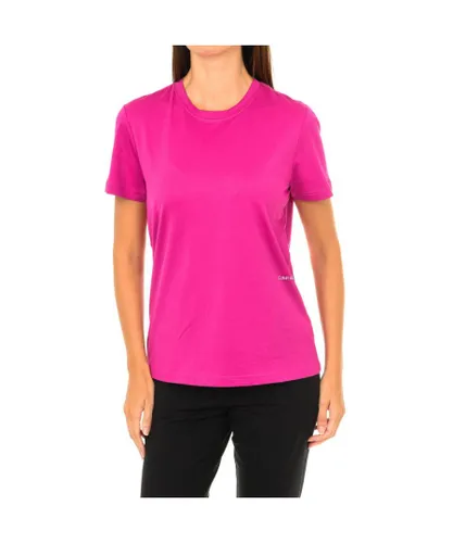 Calvin Klein Womens Short Sleeve T-shirt - Pink Cotton