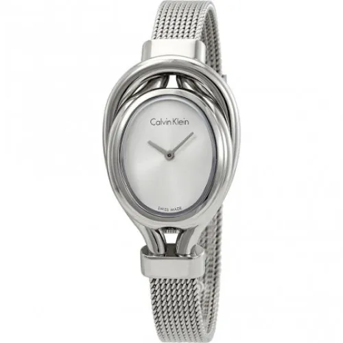 Calvin Klein , Women`s Silver Quartz Watch ,Gray female, Sizes: ONE SIZE