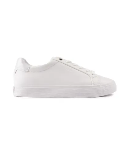 Calvin Klein Womens Vulc Lace Up Trainers - White