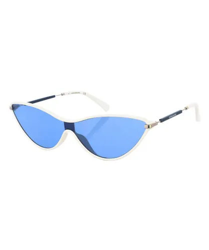 Calvin Klein Womenss cat-eye shaped acetate sunglasses CKJ19702S - White - One