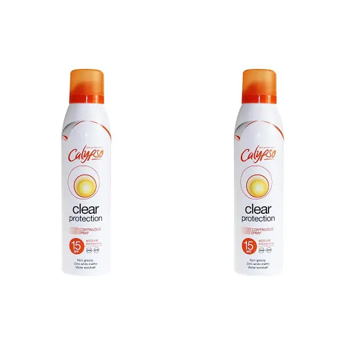 Calypso Clear Protection Continuous Spray SPF15 (Pack of 2)