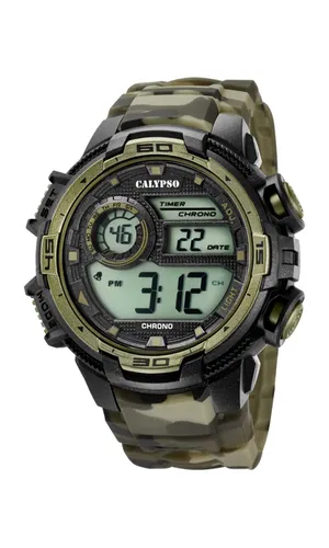 CALYPSO Mens Chronograph Quartz Watch with Silicone Strap
