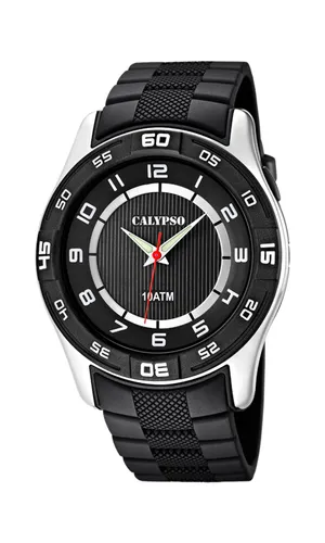 Calypso Men's Quartz Watch with Black Dial Analogue Display