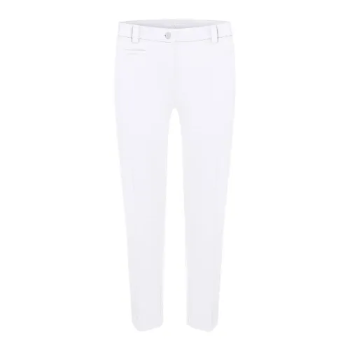 Cambio , Pure White Cropped Trousers ,White female, Sizes: