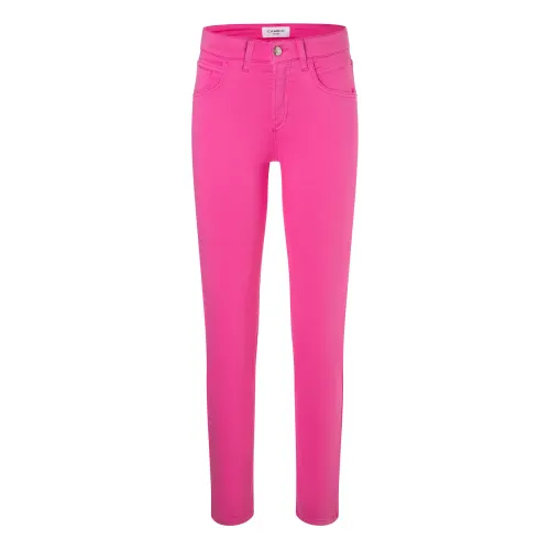 Cambio , Slim-Fit Trousers ,Pink female, Sizes: