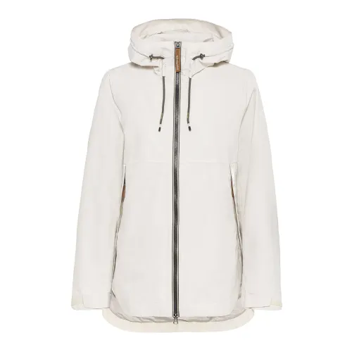 Camel Active , Stylish Jacket with Adjustable Hood and Zipper Pockets ,White female, Sizes: