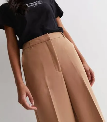 Camel Wide Leg Trousers New Look