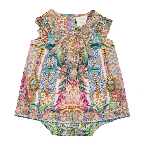 Camilla , Multicolor Floral Print Cotton Dress ,Multicolor female, Sizes: