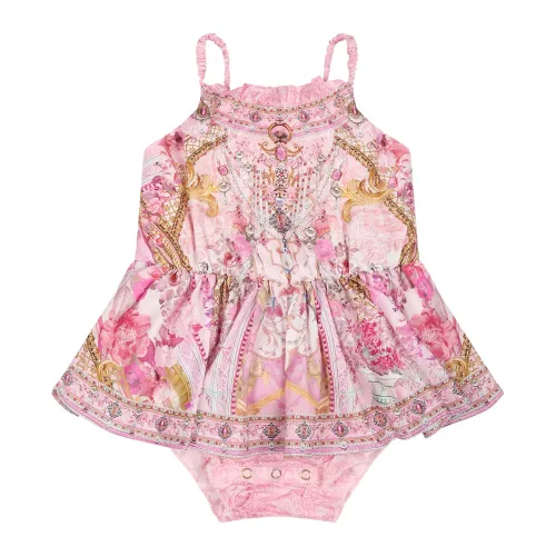 Camilla , Pink Floral Romper ,Pink female, Sizes: