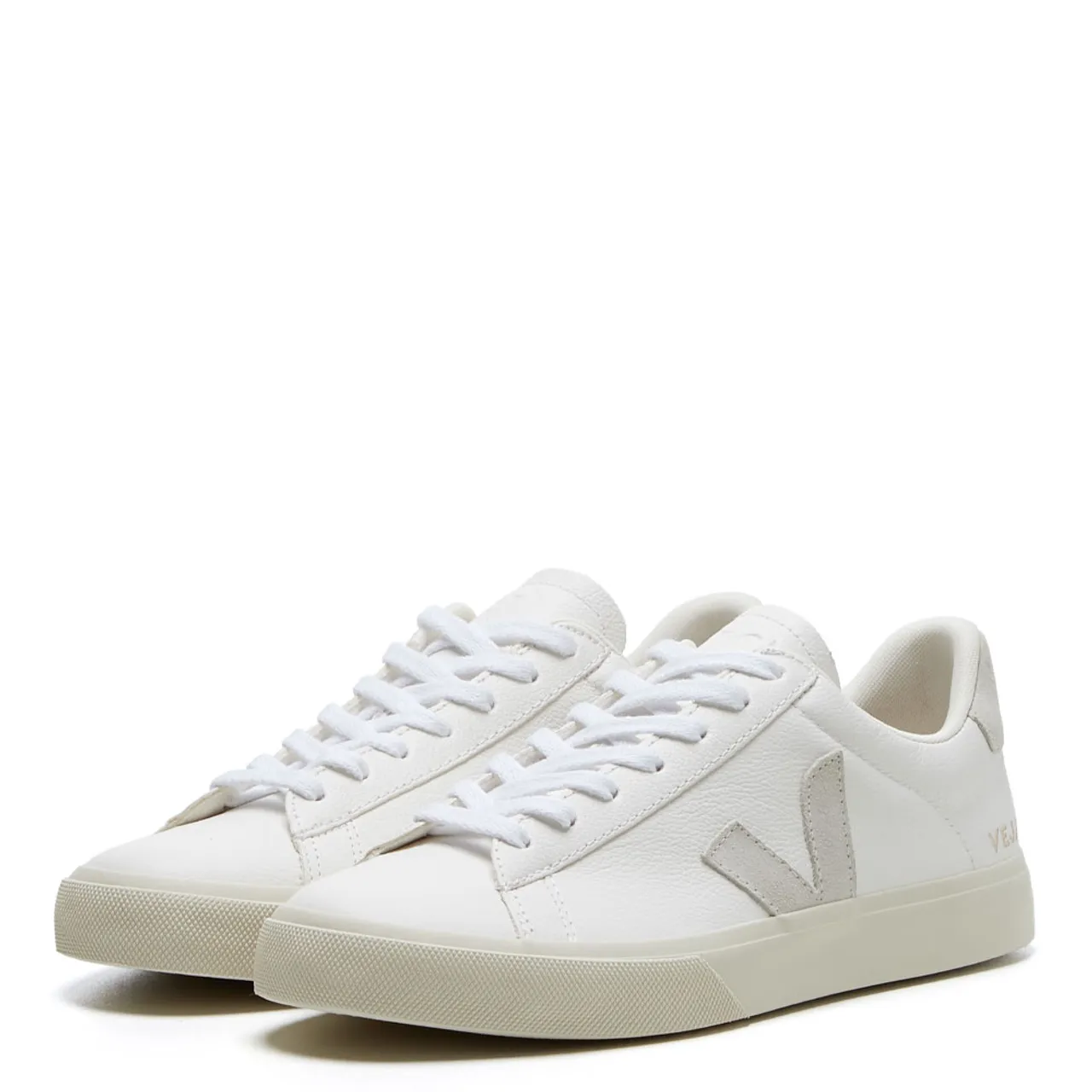 Campo Chrome-Free Leather Trainers - White / Natural