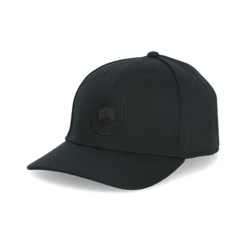 Canada Goose , Black Baseball Cap with Embroidered Logo ,Black unisex, Sizes: