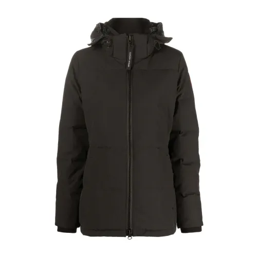 Canada Goose , Black Coats with Adjustable Hood and Waist ,Black female, Sizes: