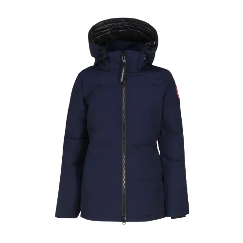 Canada Goose , Blue Polyester Coat with Adjustable Hood ,Blue female, Sizes: