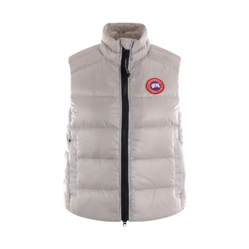 Canada Goose , Light Grey Quilted Sleeveless Puffer Jacket ,Gray female, Sizes: